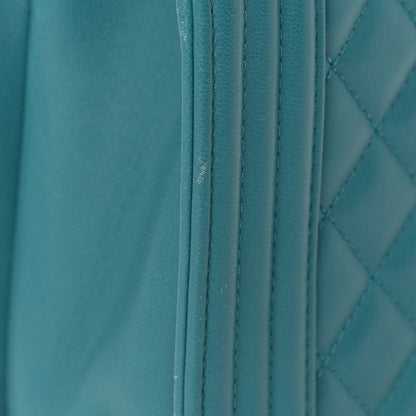 Chanel Lambskin Quilted New Medium Boy Flap Turquoise 12 of 13