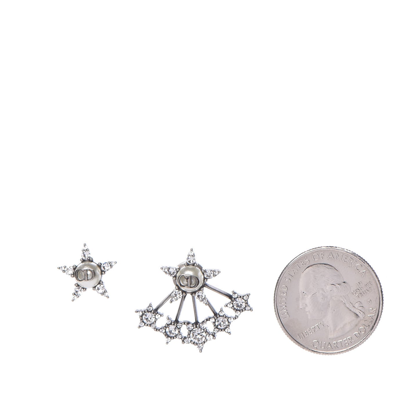 Crystal Pearl Star Earrings