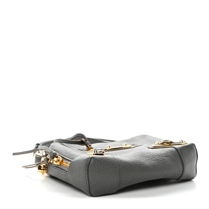 Balenciaga Chevre Gold Metallic Edge Hardware XS Reporter Crossbody Gris Acier 4 of 11