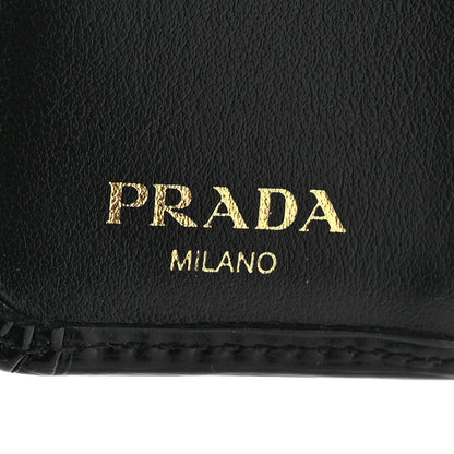 Prada Vitello Move Triangle Compact Wallet Black 8 of 8