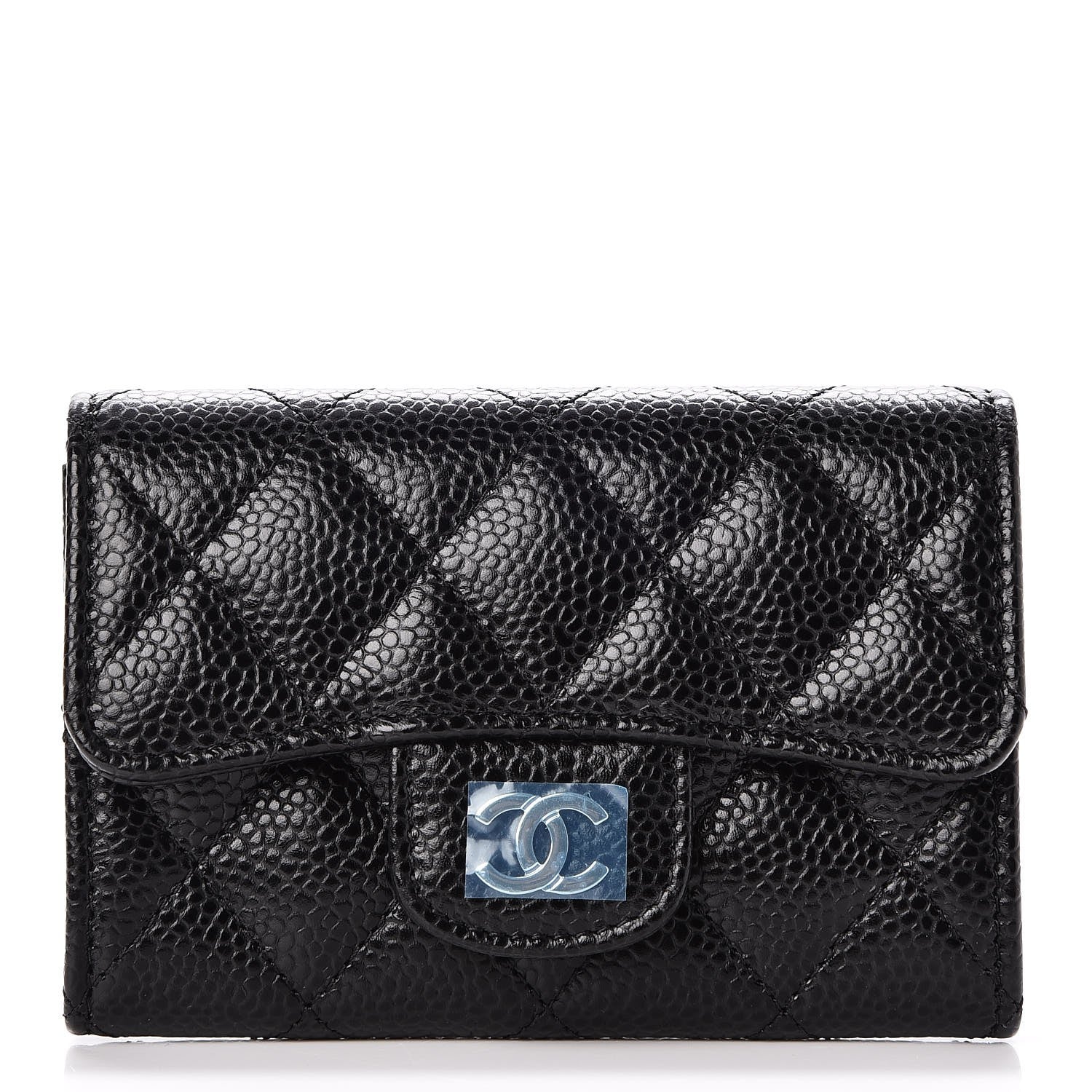 Chanel Caviar Quilted Flap Card Holder Black 1 of 9