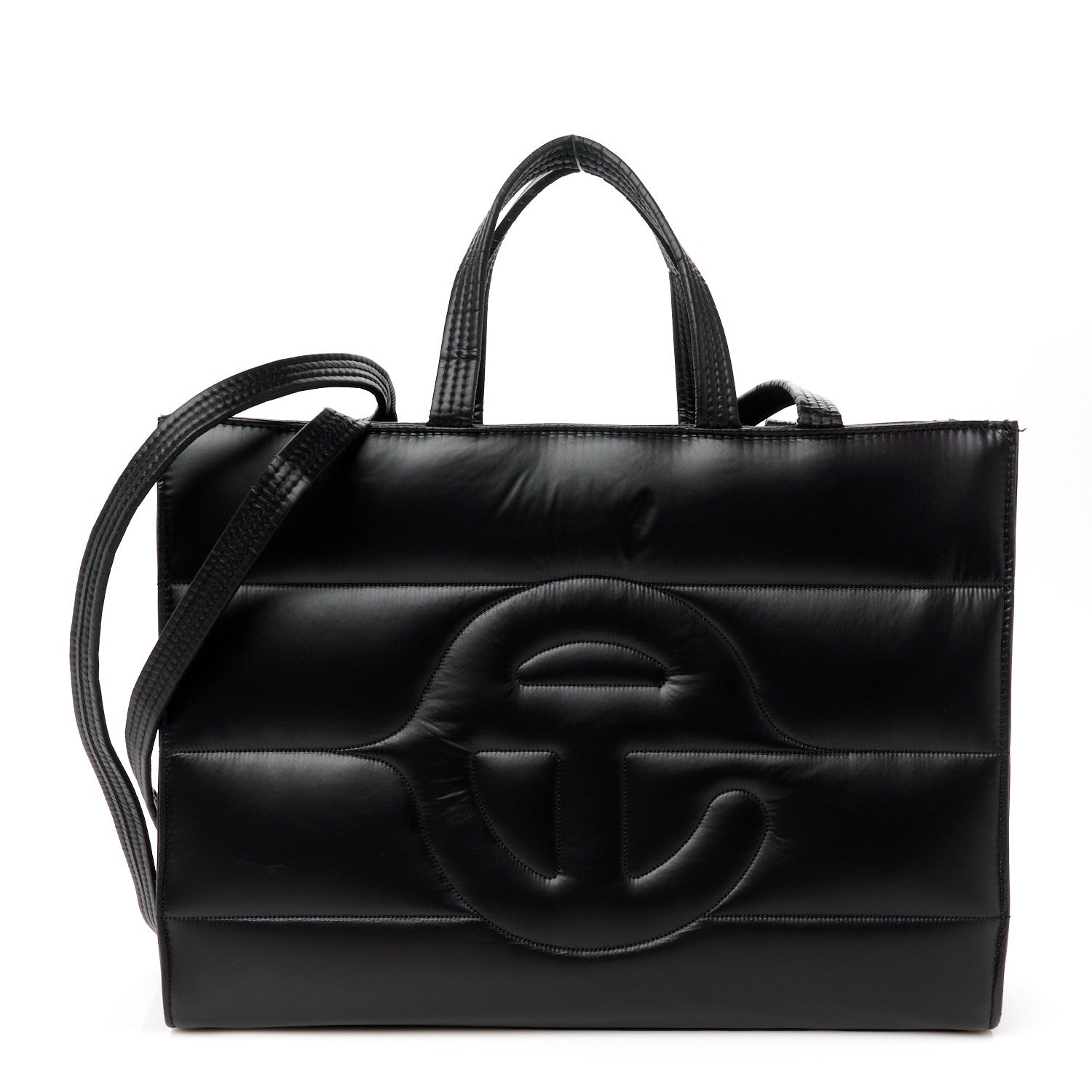 Telfar x MOOSE KNUCKLES Nylon Quilted Medium Shopping Bag Black 1 of 15