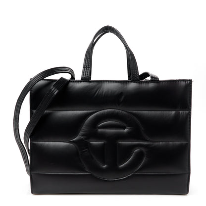 Telfar x MOOSE KNUCKLES Nylon Quilted Medium Shopping Bag Black 1 of 15