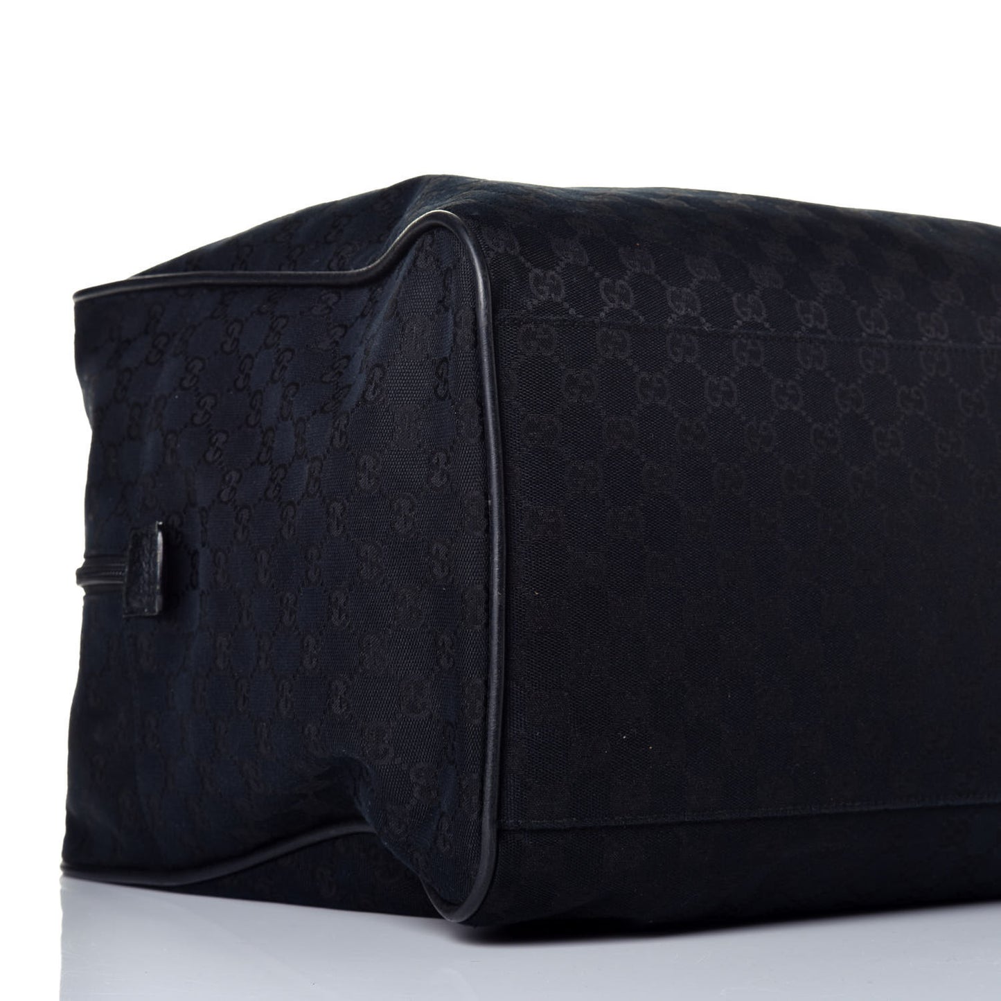 GG Monogram Web Large Collapsible Carry On Duffle Bag Black