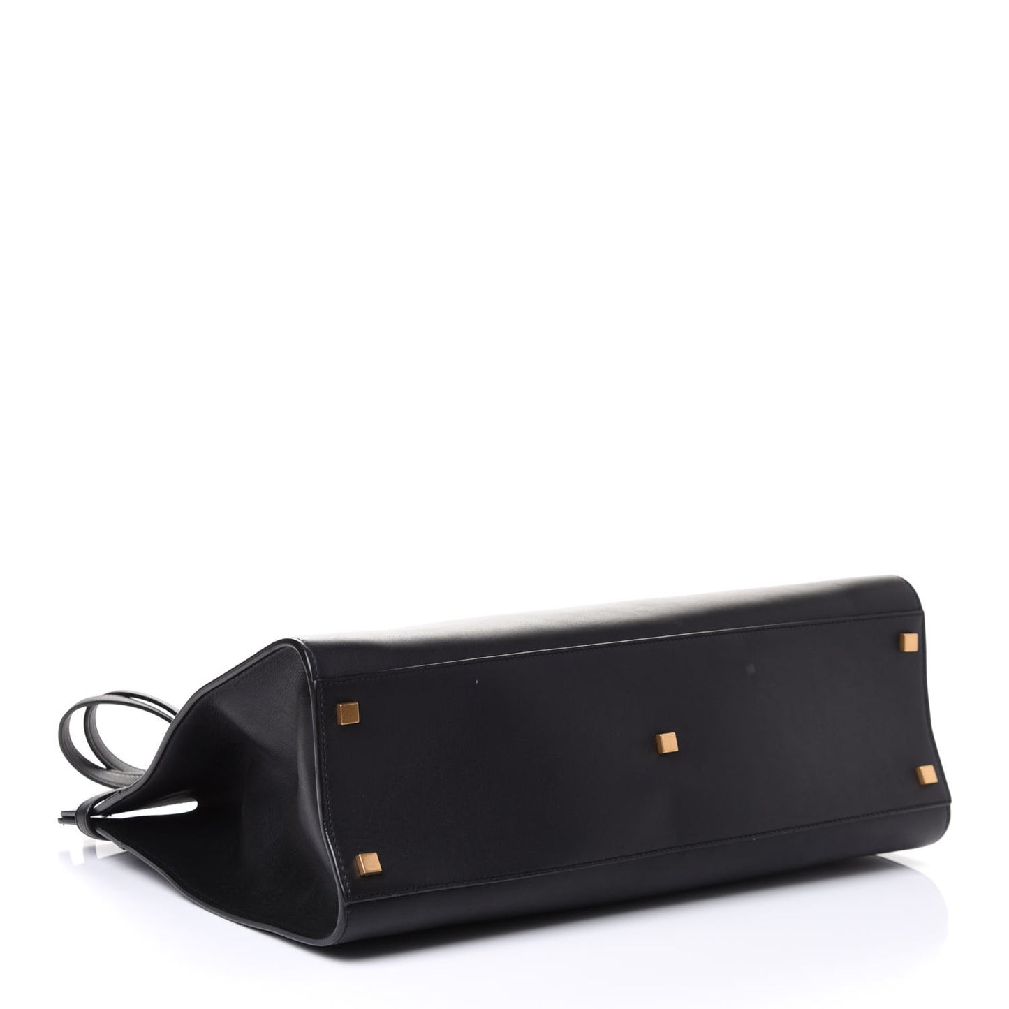 Calfskin Medium Manhattan Shopper Tote Black