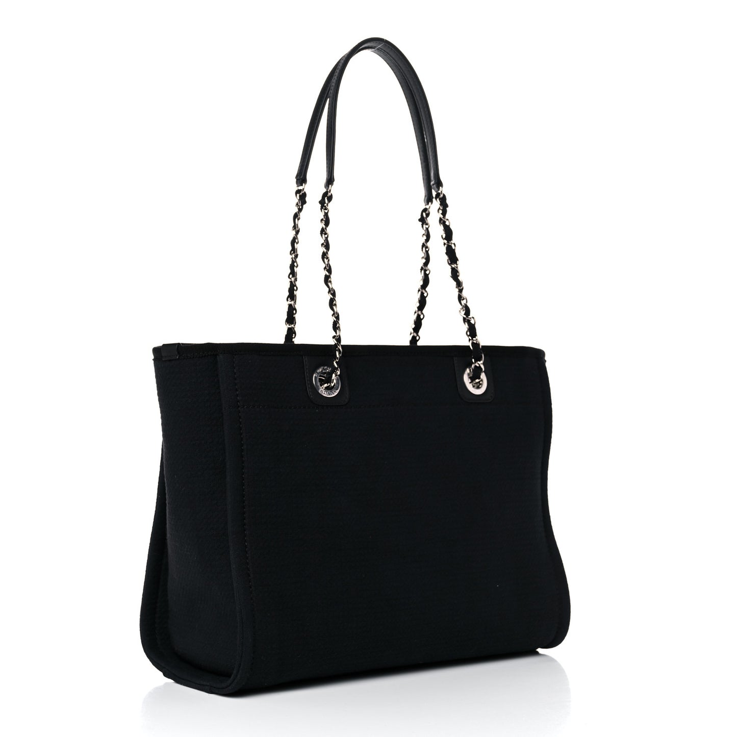 Lurex Boucle Small Deauville Tote Black