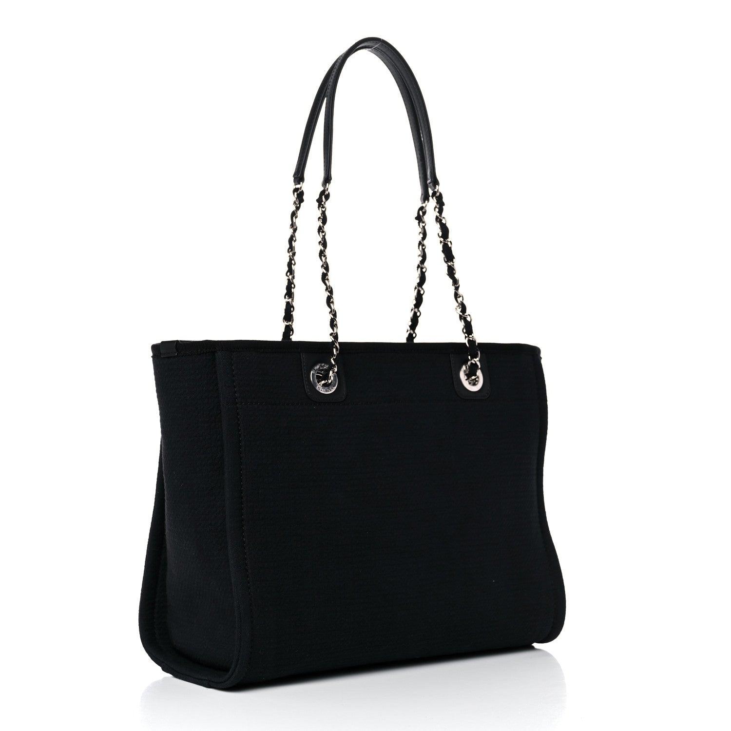 Chanel Lurex Boucle Small Deauville Tote Black 4 of 11