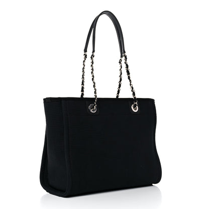 Chanel Lurex Boucle Small Deauville Tote Black 4 of 11