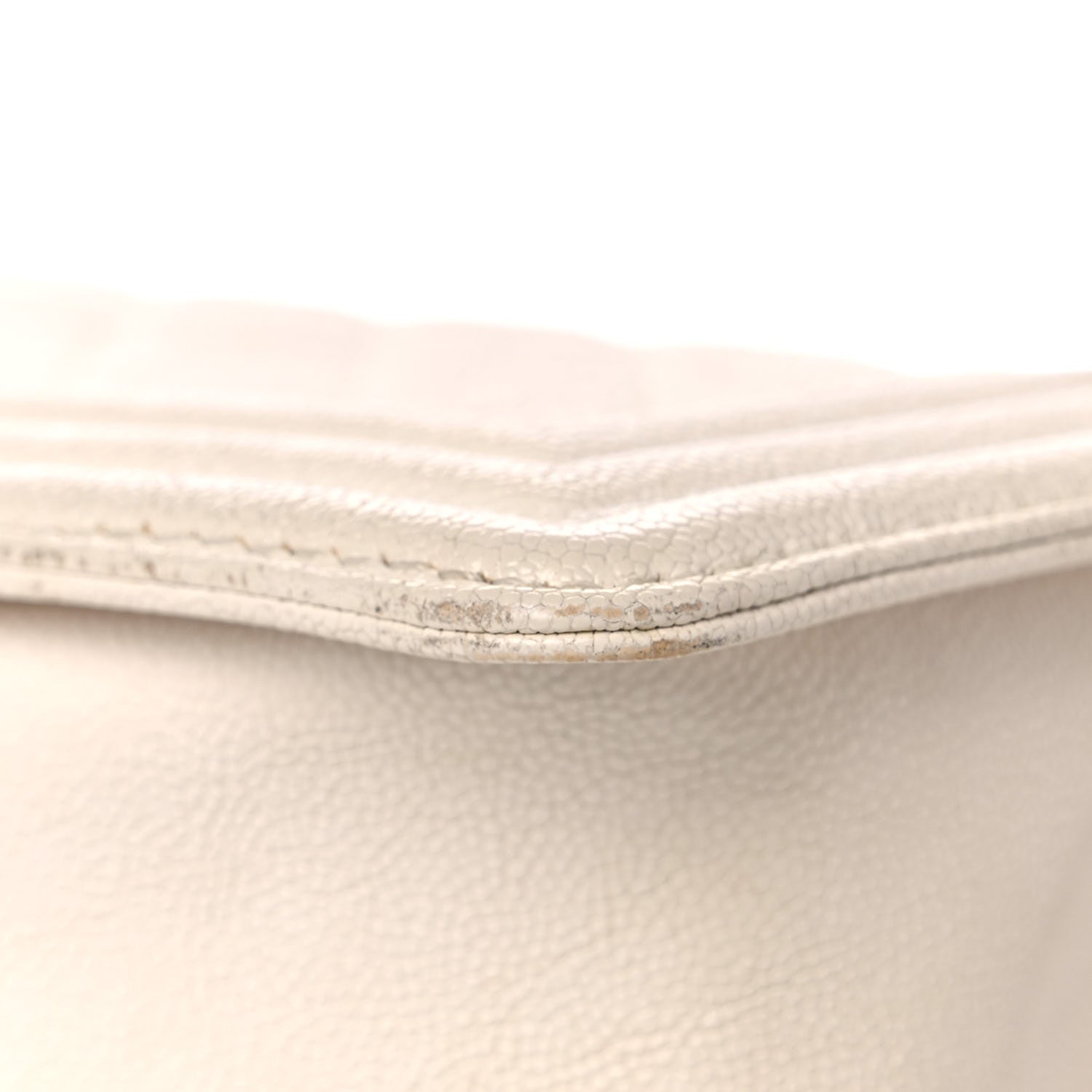 Chanel Caviar Quilted Medium Boy Flap White 10 of 27