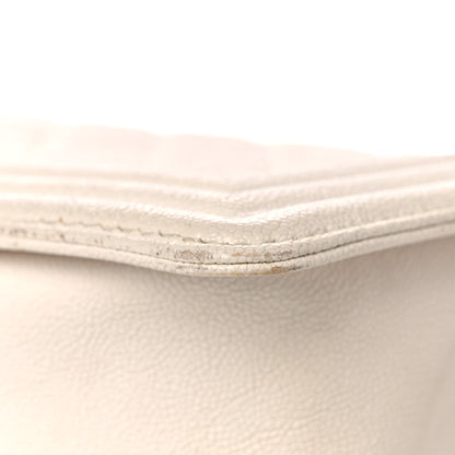 Chanel Caviar Quilted Medium Boy Flap White 10 of 27