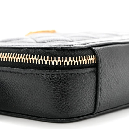 Chanel Caviar Quilted Boy Zip Phone Holder With Chain Black 9 of 12