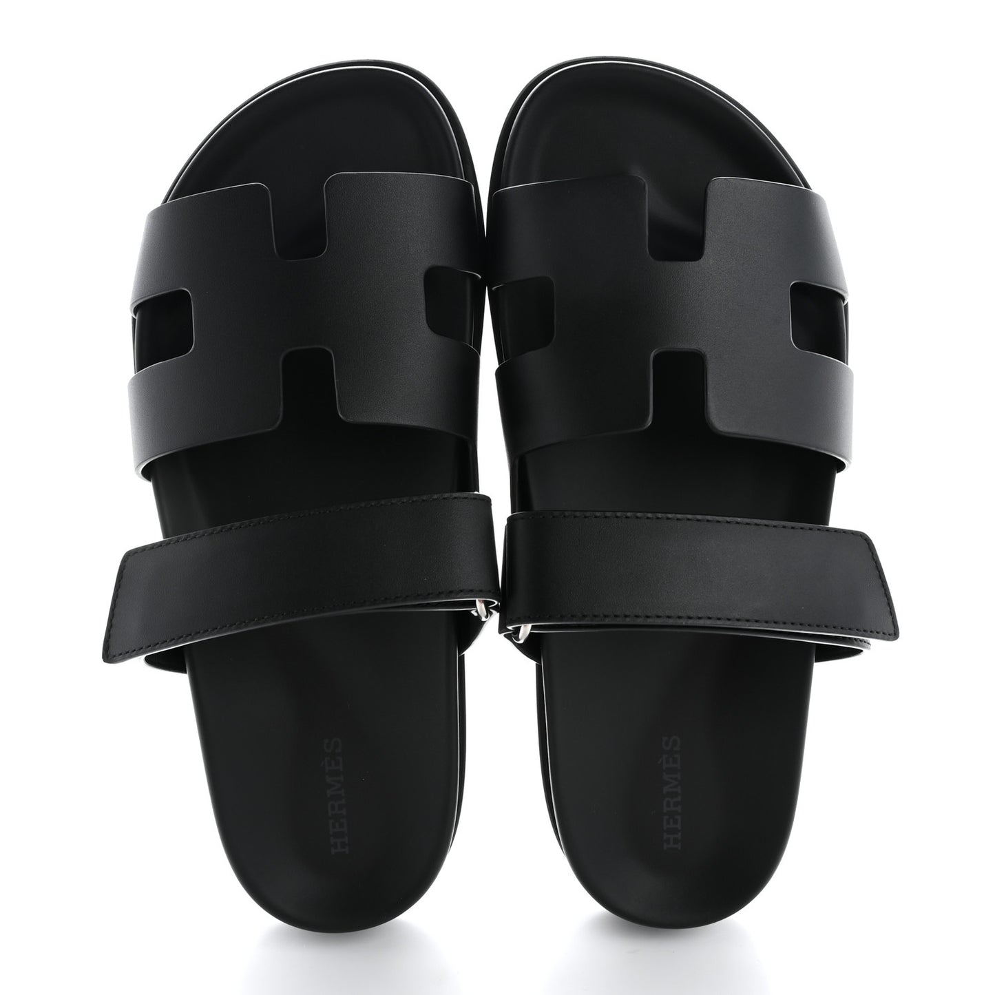Calfskin Womens Chypre Sandals 39.5 Black