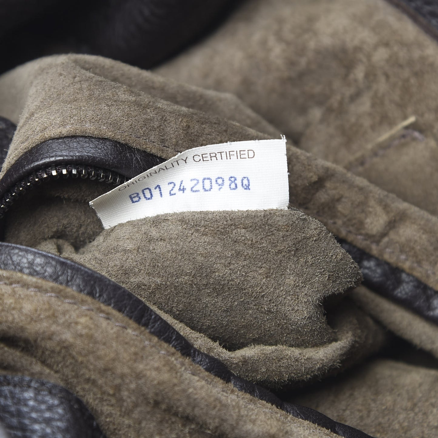 Washed Cervo Deerskin Intrecciato Bering Hobo Ebano