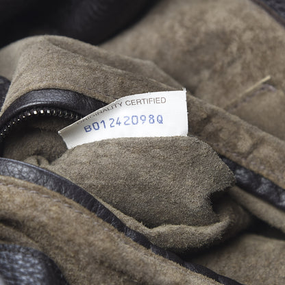 Bottega Veneta Washed Cervo Deerskin Intrecciato Bering Hobo Ebano 7 of 11