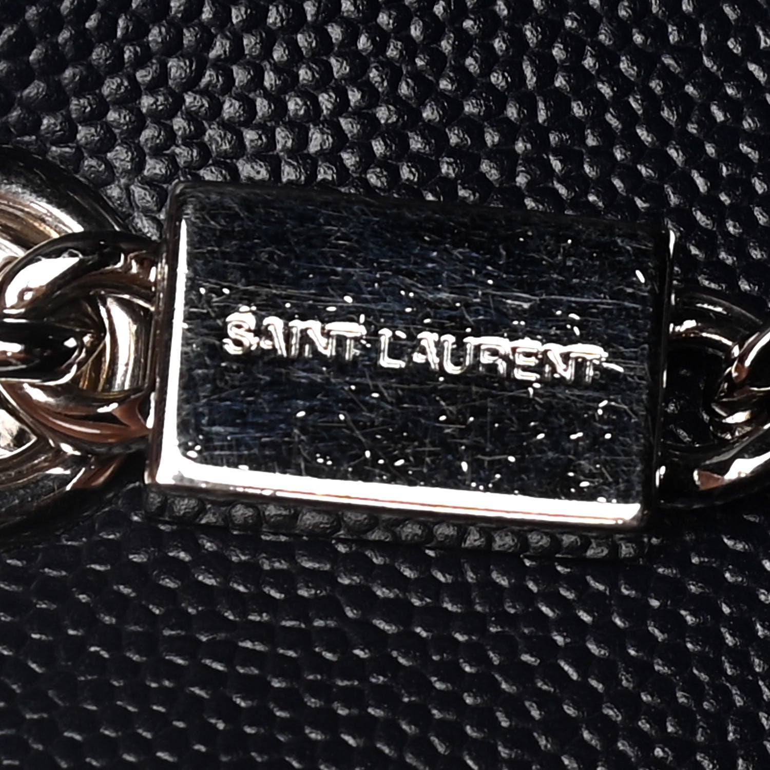 Saint Laurent Grain De Poudre Medium Classic Monogram Kate Satchel Deep Marine 9 of 15