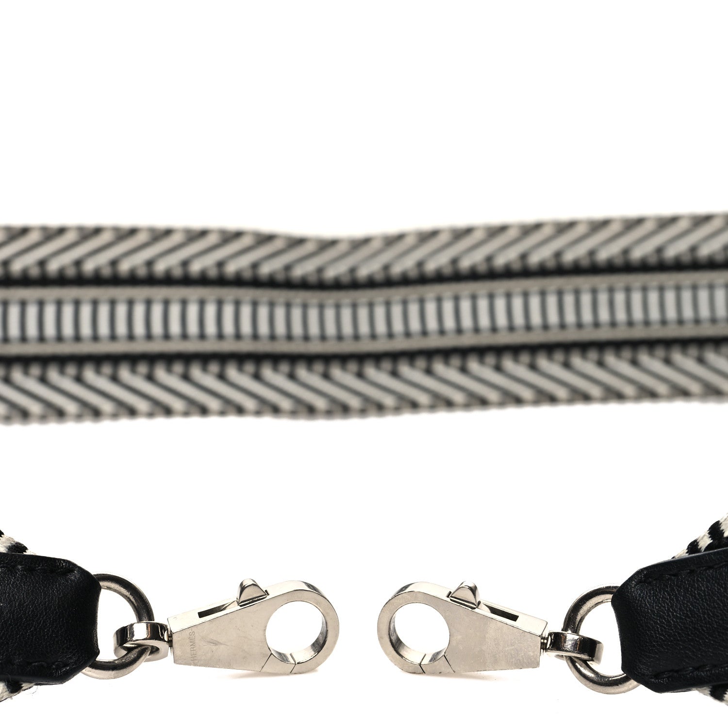 Hermes Toile Swift 50mm Sangle Cavale Shoulder Strap Black Ecru 3 of 5