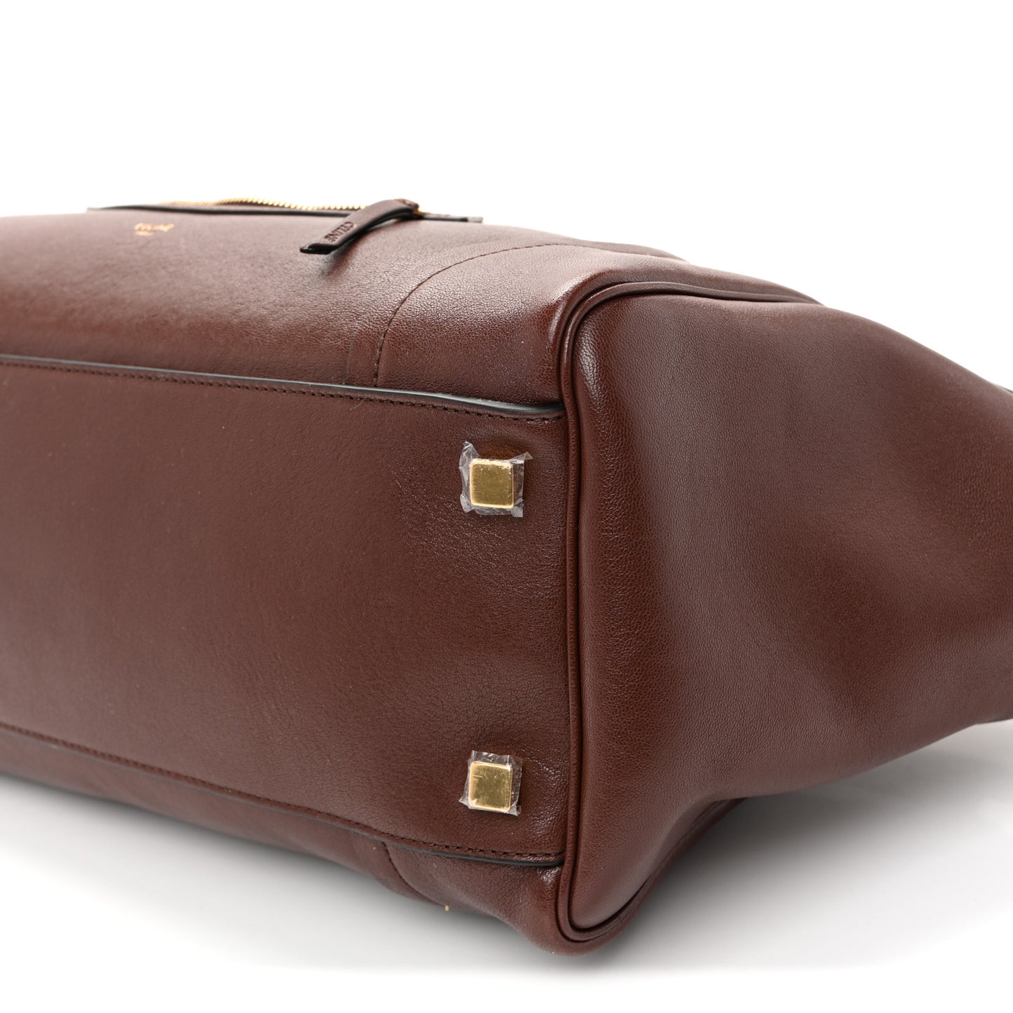 Supple Shiny Lambskin Medium Smiling New Luggage Brick