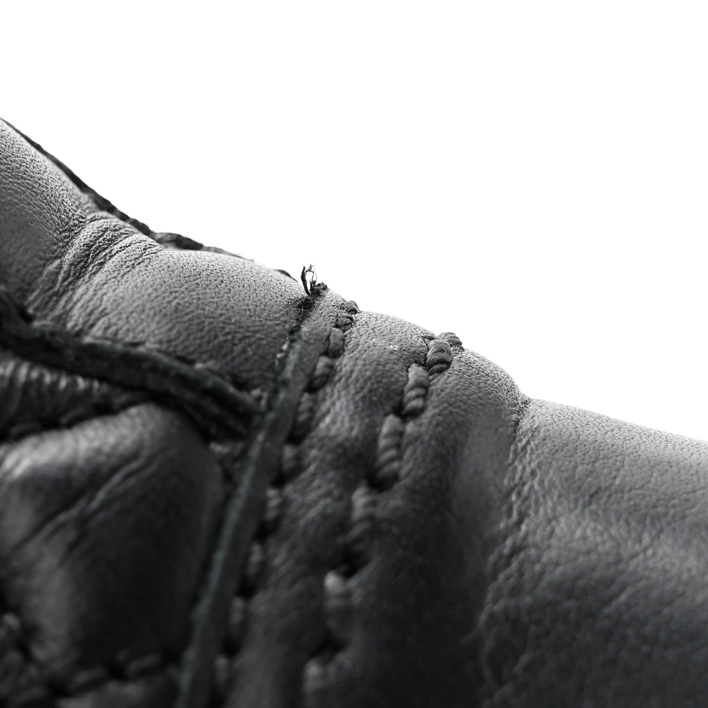 Calfskin Quilted Biker Boots 37 Black