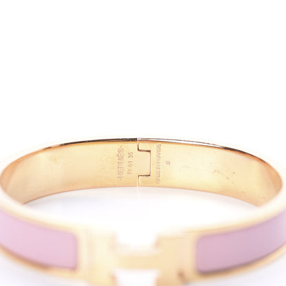 Hermes Enamel Narrow Clic Clac H Bracelet PM Rose Cassata 3 of 3