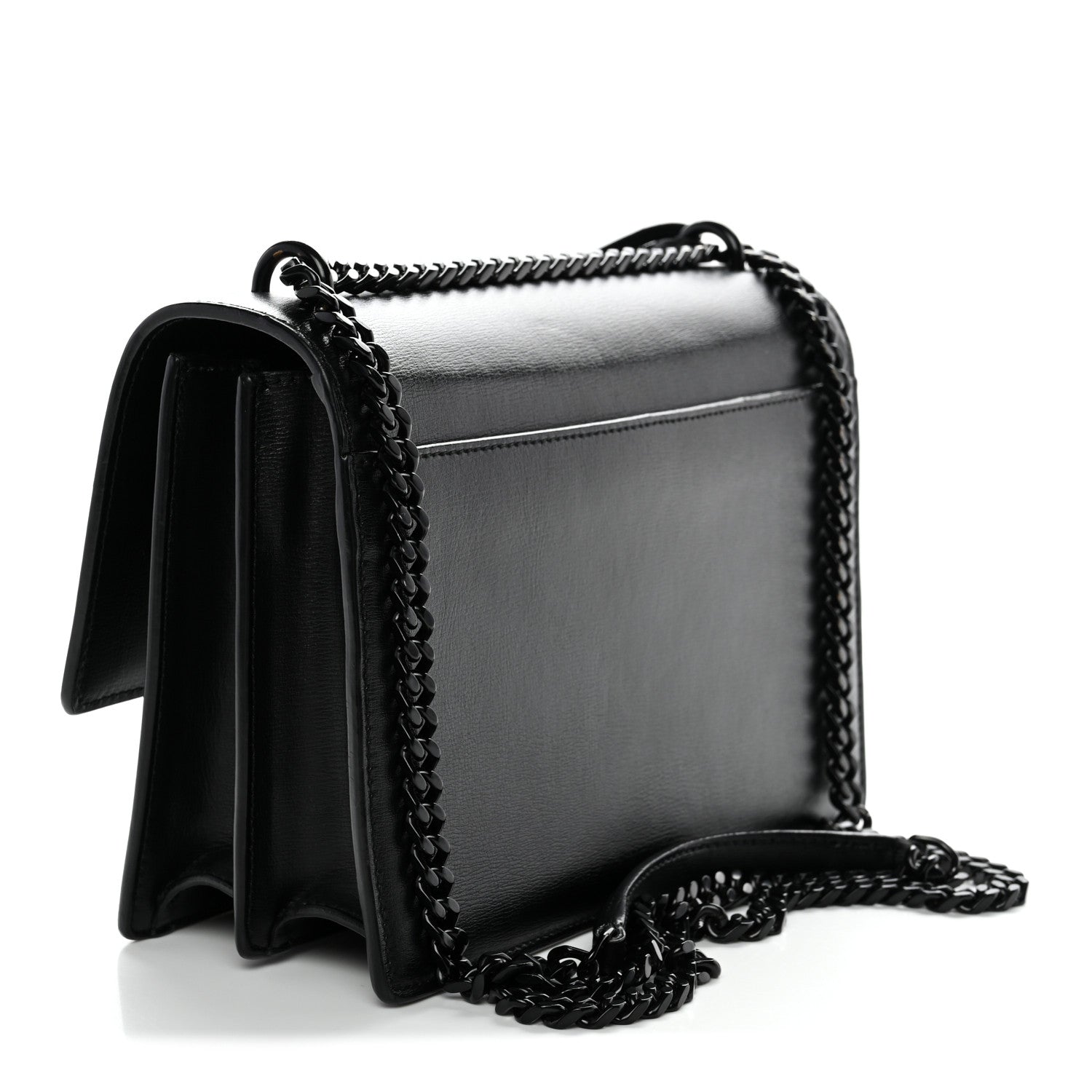 Saint Laurent Calfskin Medium Monogram Monochrome Sunset Black 3 of 15