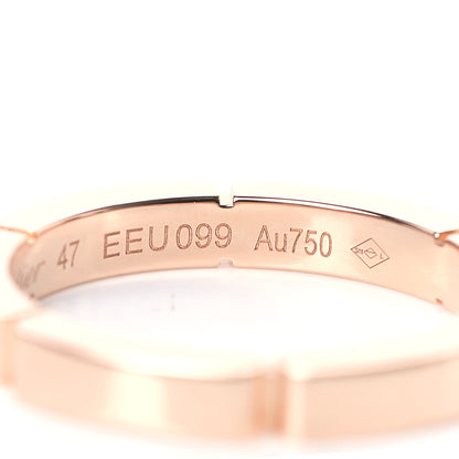 Cartier 18K Pink Gold Diamond Maillon Panthere Wedding Band Ring 47 4 5 of 6