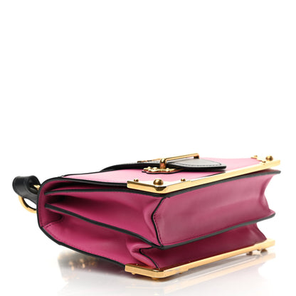 Prada City Calf Saffiano Cahier Bag Fuxia Black 4 of 10
