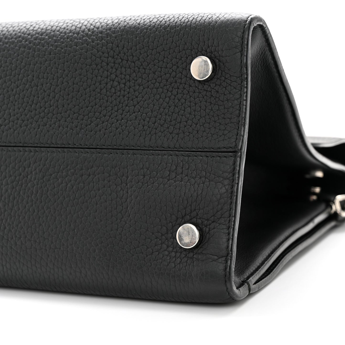 Grained Calfskin Medium Diorever Flap Black