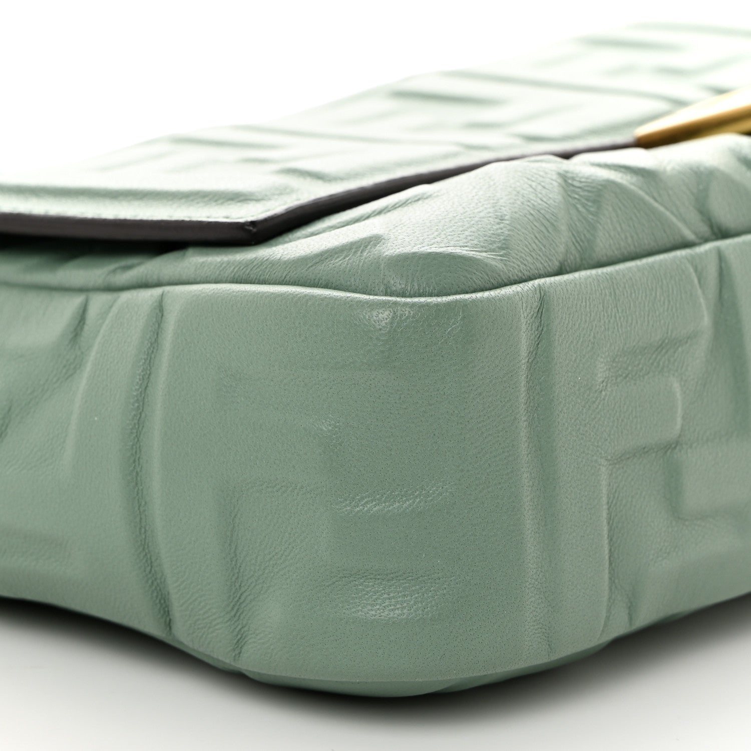 Fendi Nappa FF 1974 Embossed Baguette Menta 9 of 10