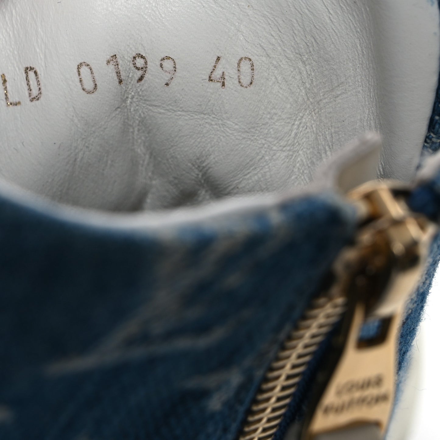 Denim Monogram Stellar Sneaker Boots 40 Bleu