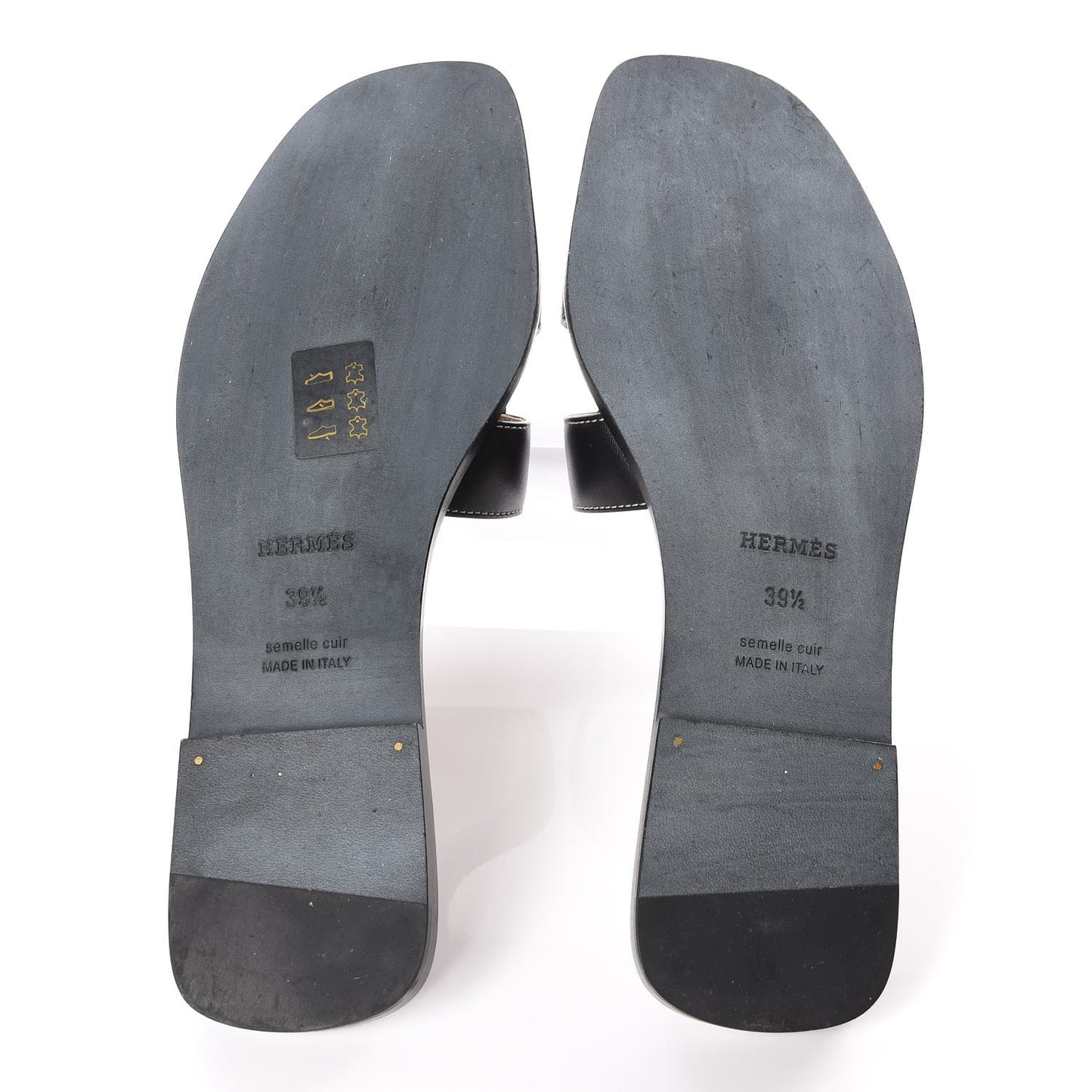 Box Calfskin Oran Sandals 39.5 Black