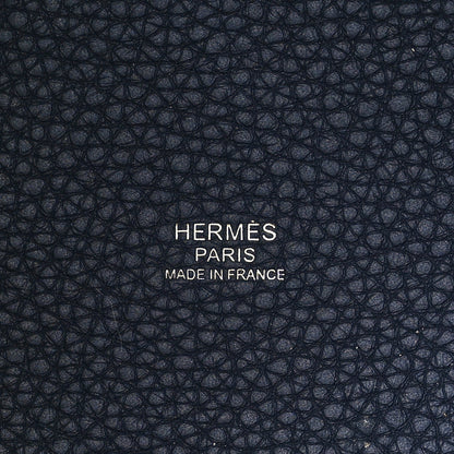 Hermes Taurillon Clemence Eclat Picotin Lock 18 PM Bleu Nuit Bleu Zellige 6 of 10