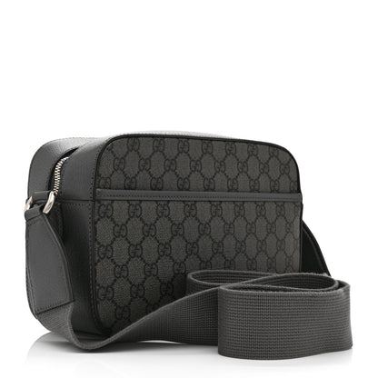 Gucci GG Supreme Monogram Textured Dollar Calfskin Ophidia Shoulder Bag Grey Black Graphite Grey 3 of 11