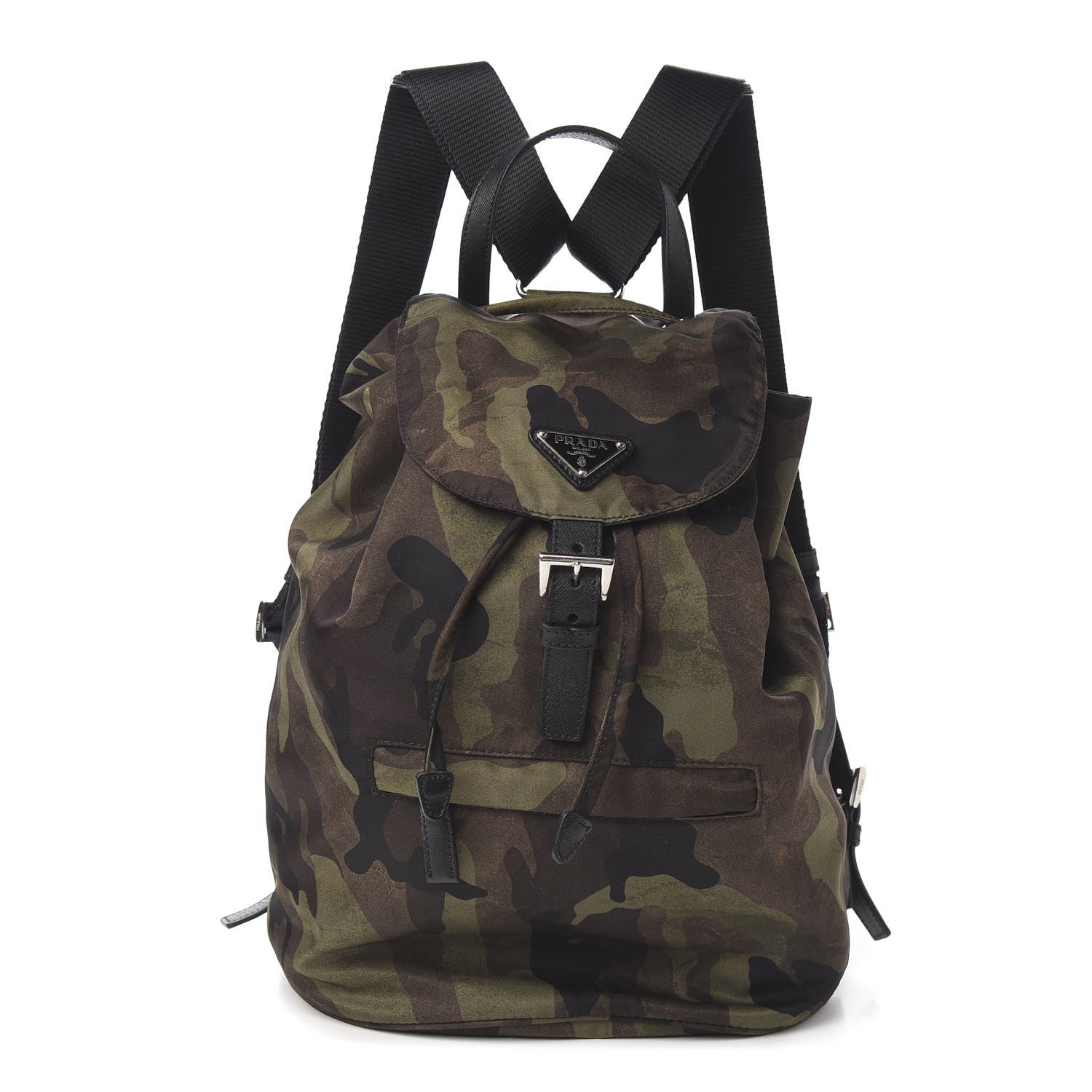 Prada Tessuto Nylon Camouflage Print Cinch Backpack Mimetico 1 of 8