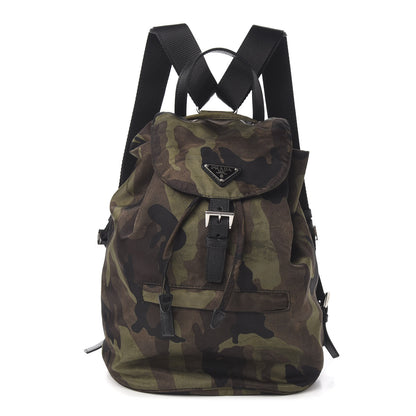 Prada Tessuto Nylon Camouflage Print Cinch Backpack Mimetico 1 of 8