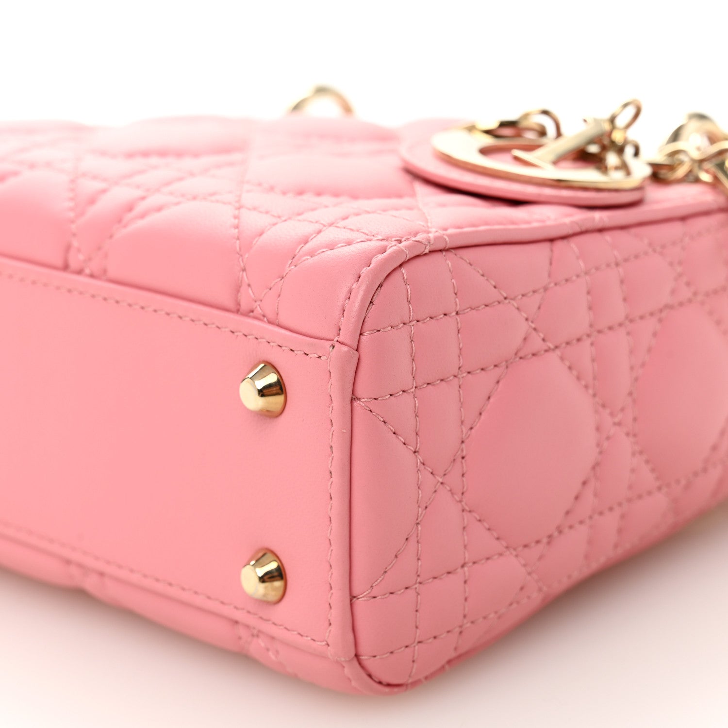 Christian Dior Lambskin Cannage Mini Lady Dior Light Pink 10 of 10