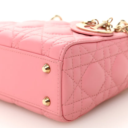 Christian Dior Lambskin Cannage Mini Lady Dior Light Pink 10 of 10
