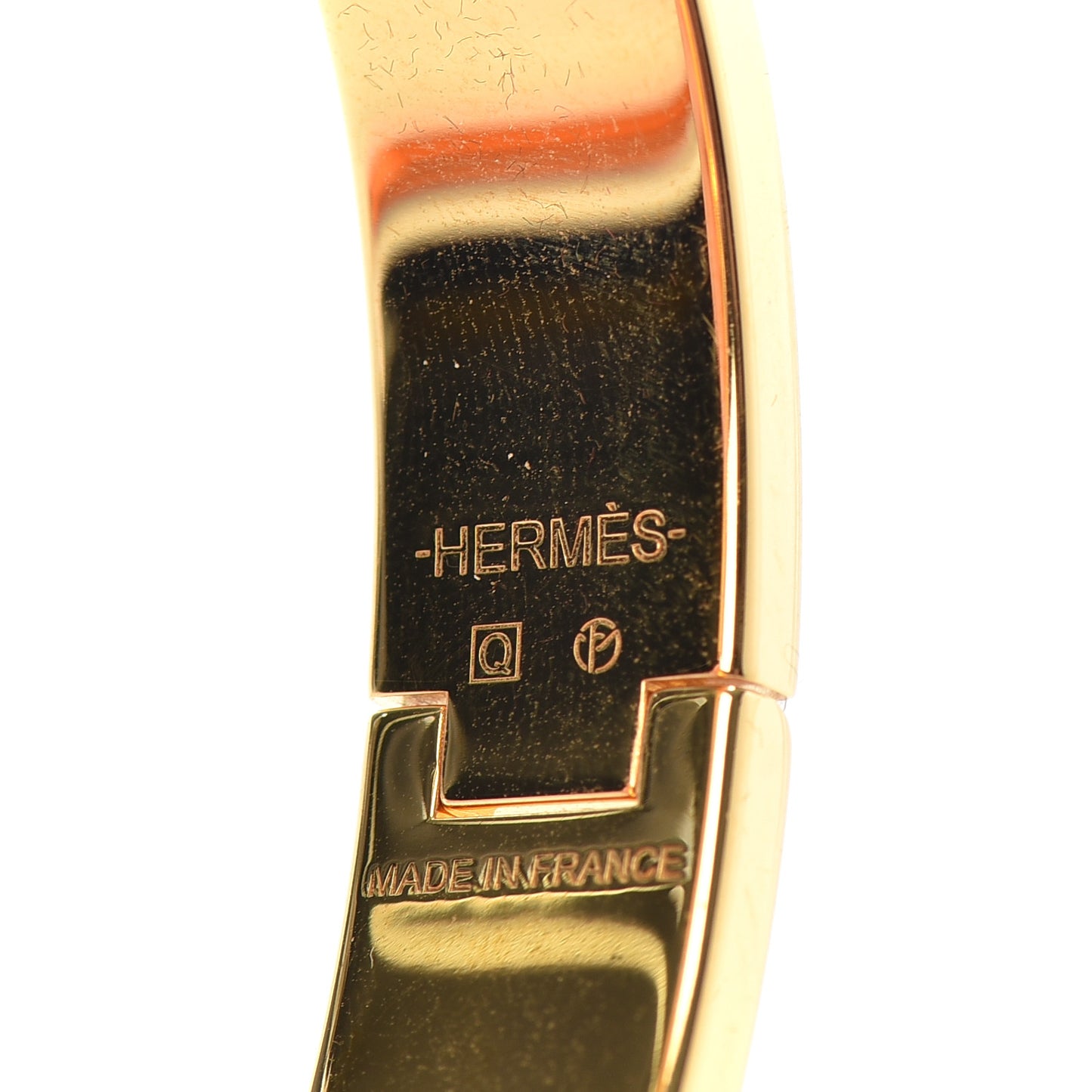 Enamel Narrow Clic Clac H Bracelet PM Jaune Madras