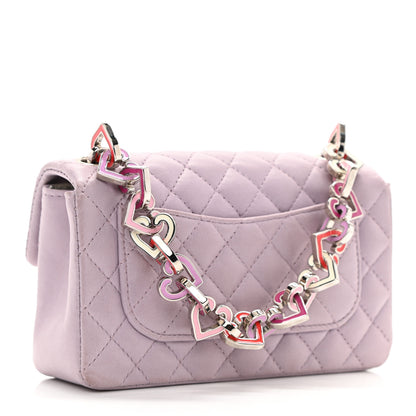 Chanel Lambskin Quilted Mini Valentine Flap Lilac 2 of 9