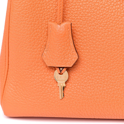 Hermes Taurillon Clemence Kelly Retourne 32 Orange 27 of 33