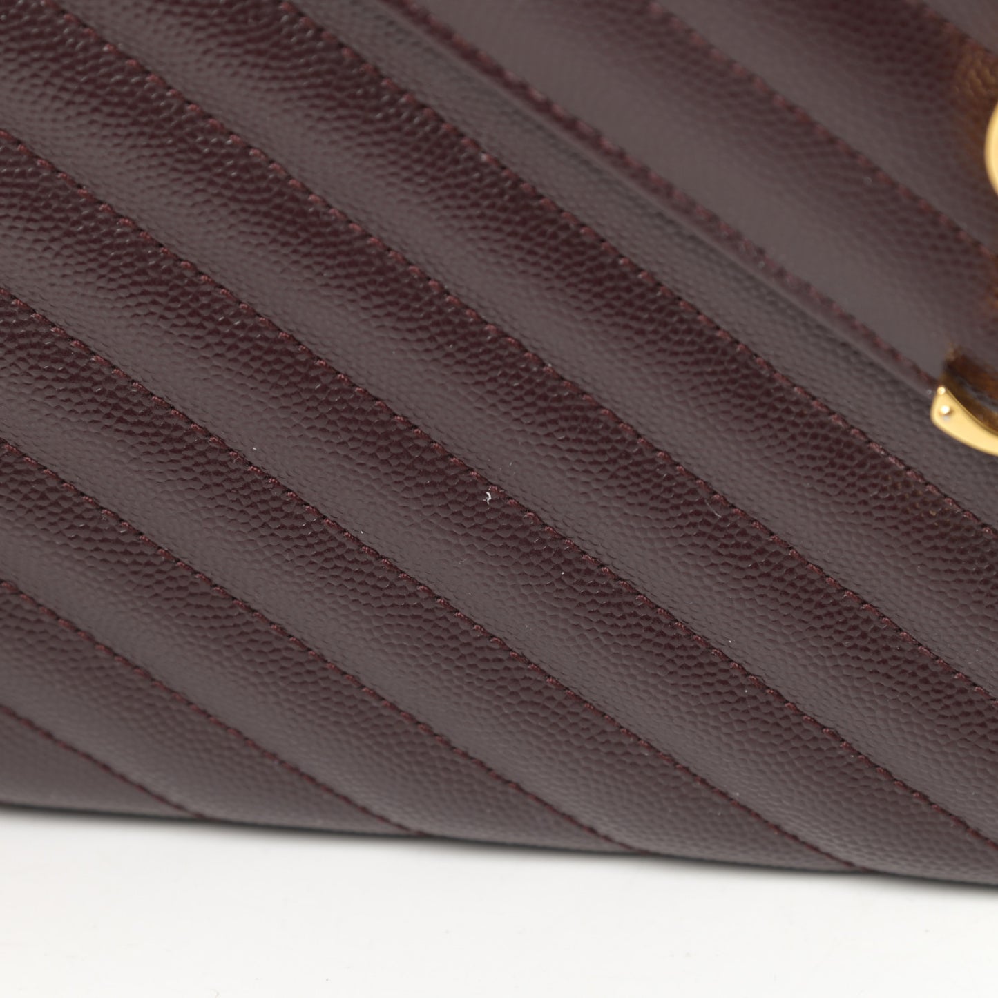 Grain De Poudre Matelasse Chevron Large Monogram Satchel Rouge Legion