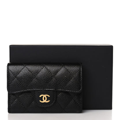 Chanel Caviar Quilted Flap Card Holder Wallet Black 9 of 9