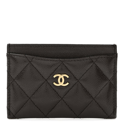 Chanel Caviar Quilted Card Holder Dark Brown 1 of 8