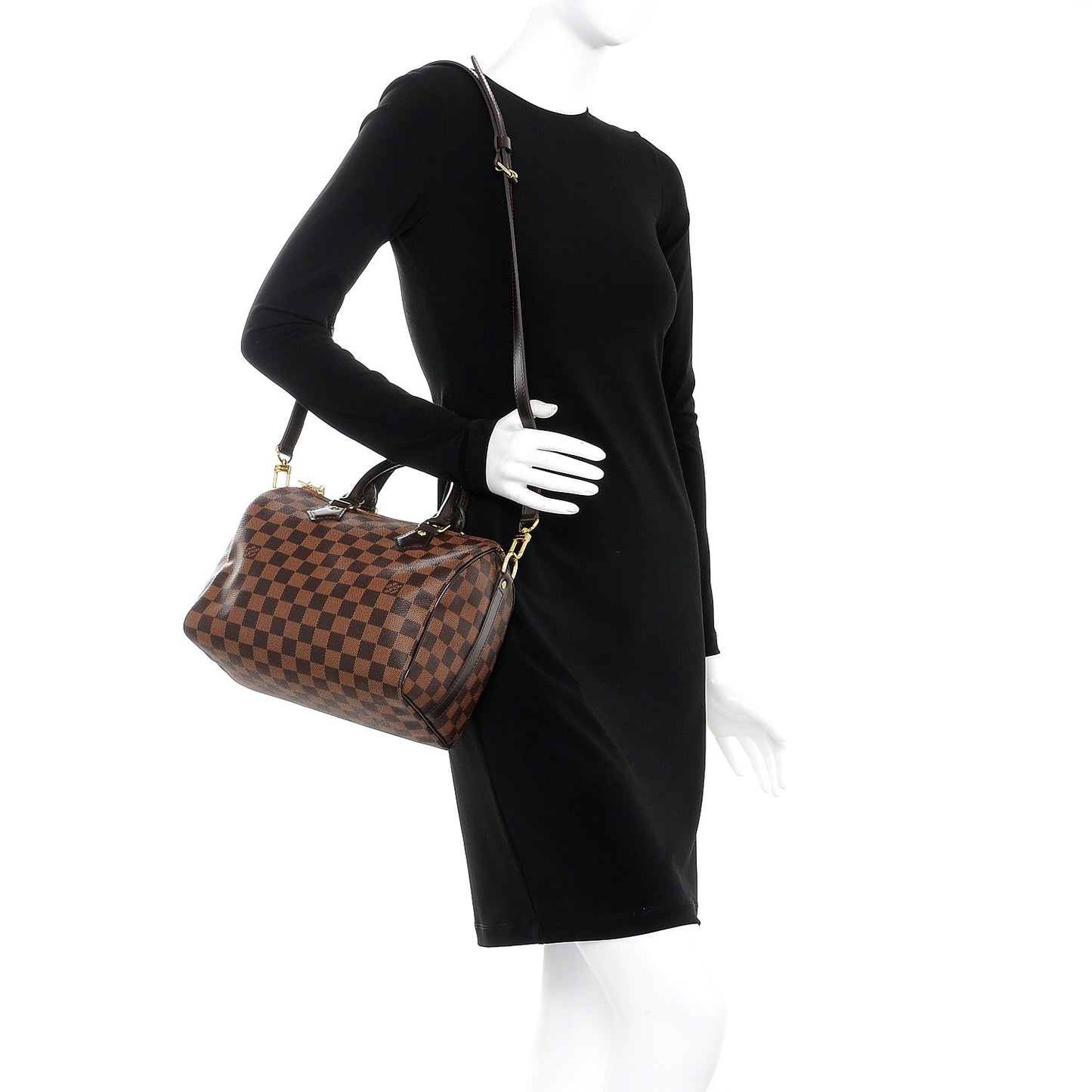 Damier Ebene Speedy Bandouliere 25