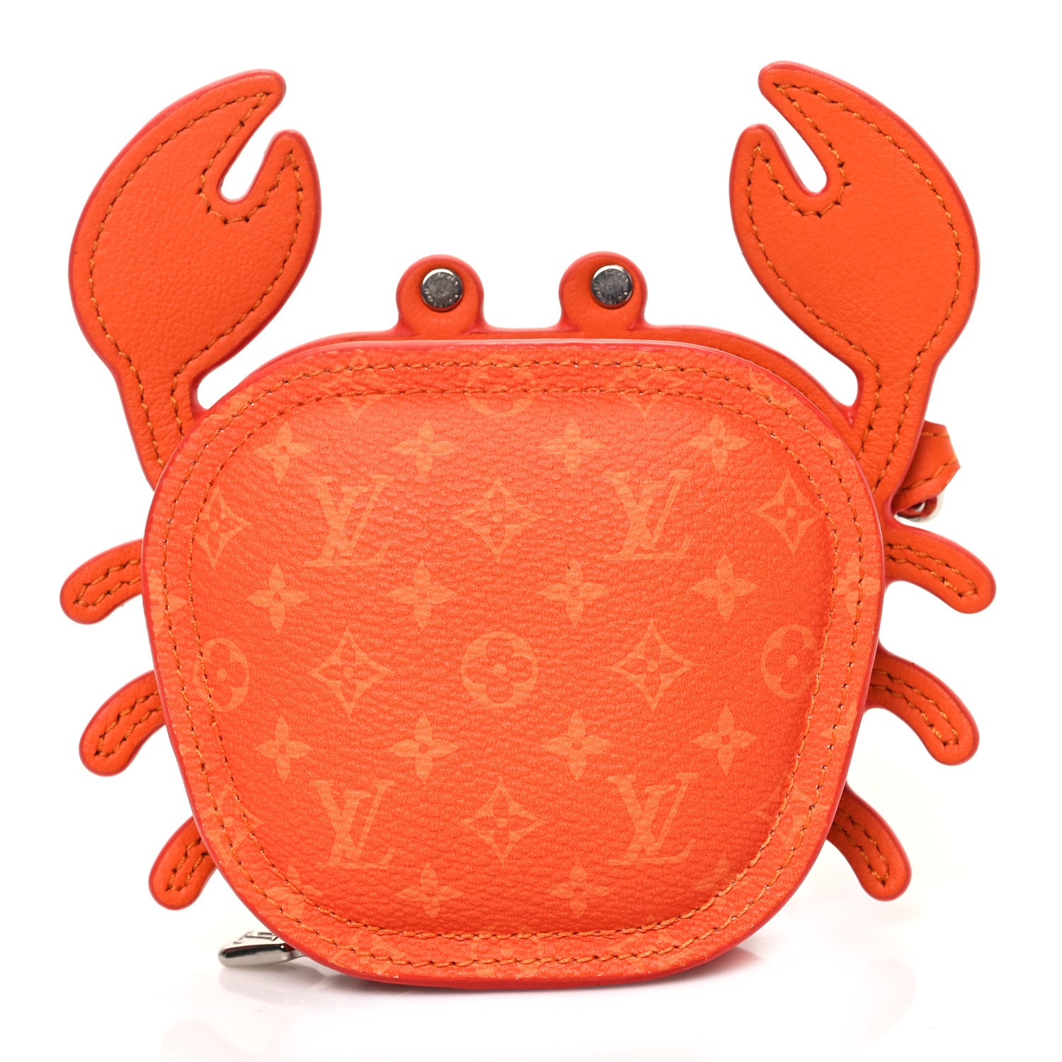 Louis Vuitton Monogram Crab Bag Charm Orange 1 of 8
