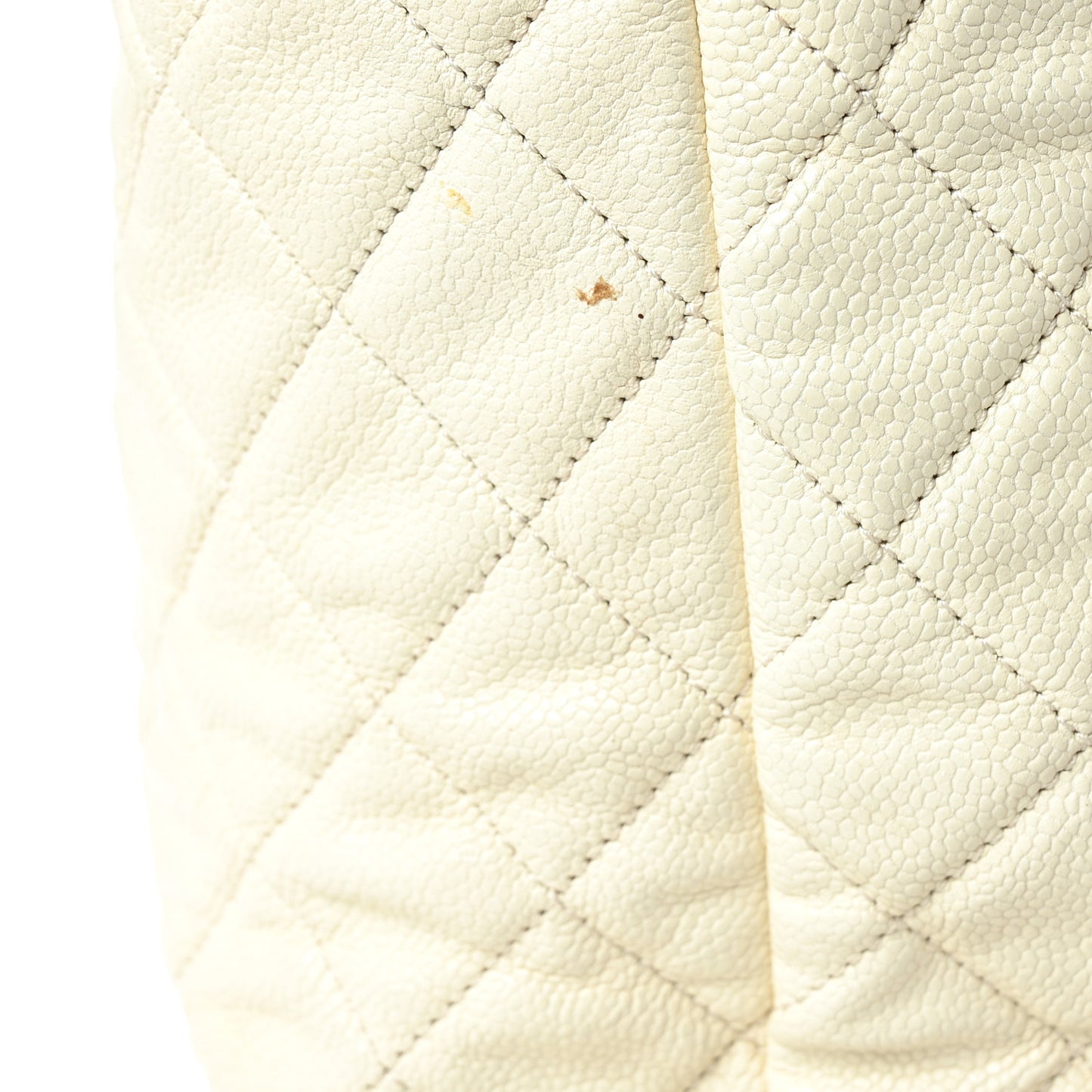 Caviar Ombre Large Shopping Tote White Rose