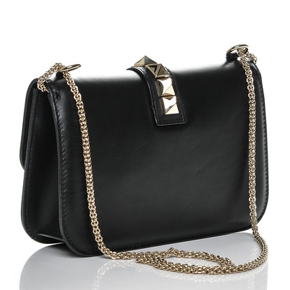 Valentino Garavani Vitello Medium Glam Lock Rockstud Flap Black 3 of 6