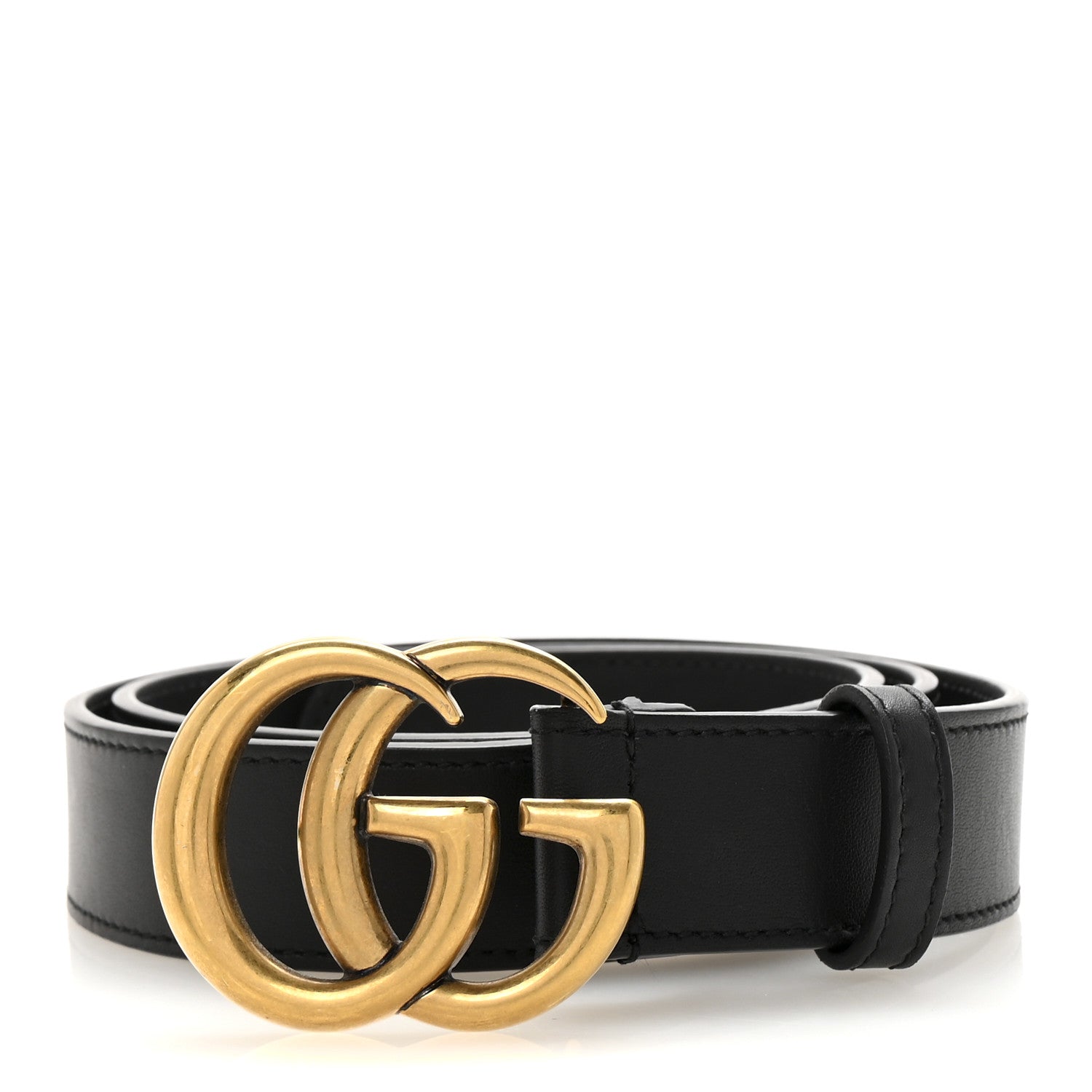 Gucci Calfskin Double G 30mm Belt 90 36 Black 1 of 5