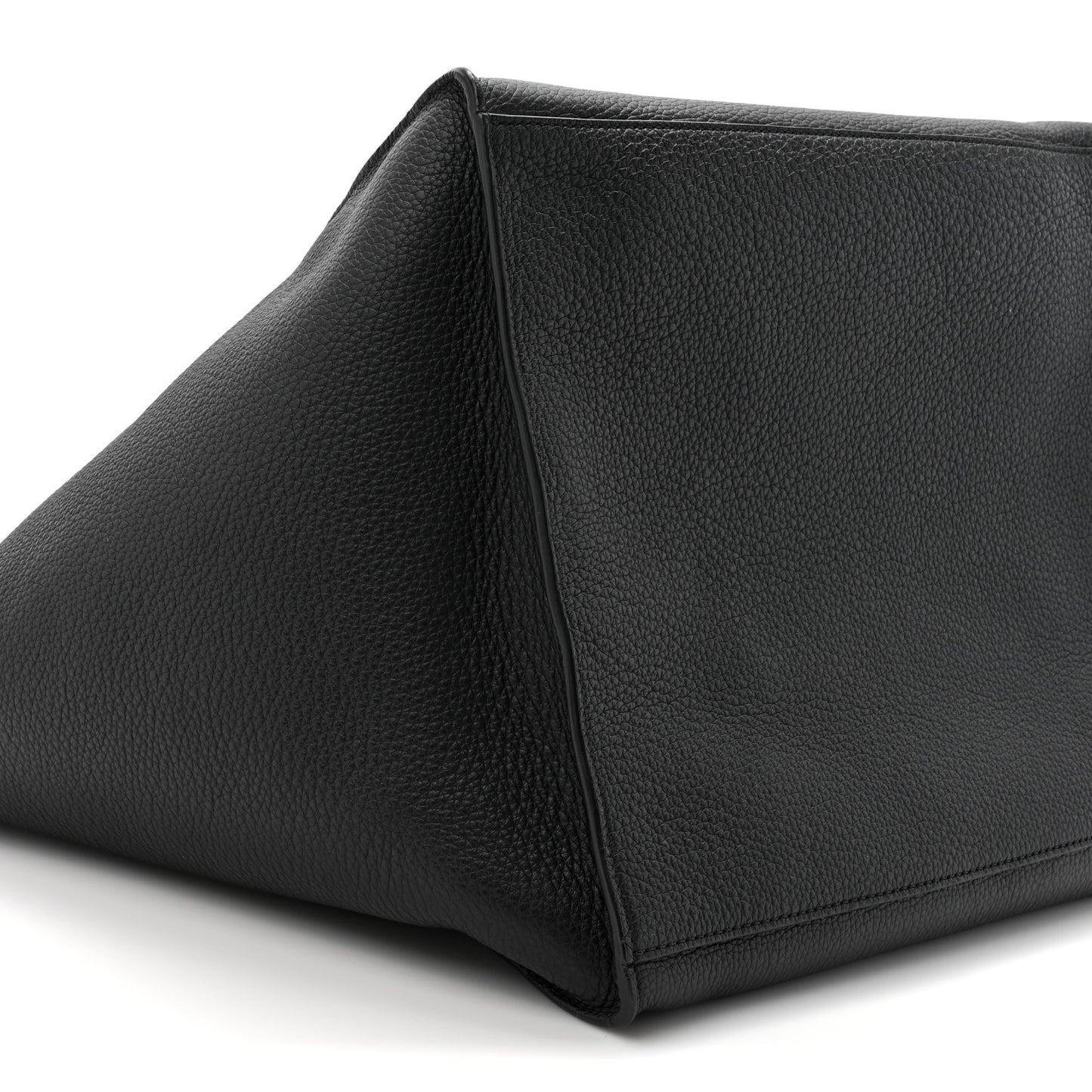 Supple Grained Calfskin Medium Big Bag Black