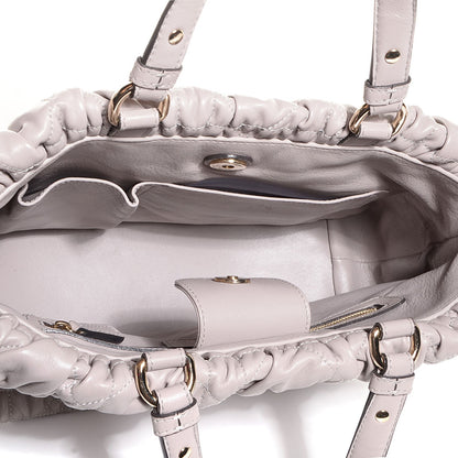 Christian Dior Gaufre Lambskin Cannage Delices Tote Grey 5 of 7