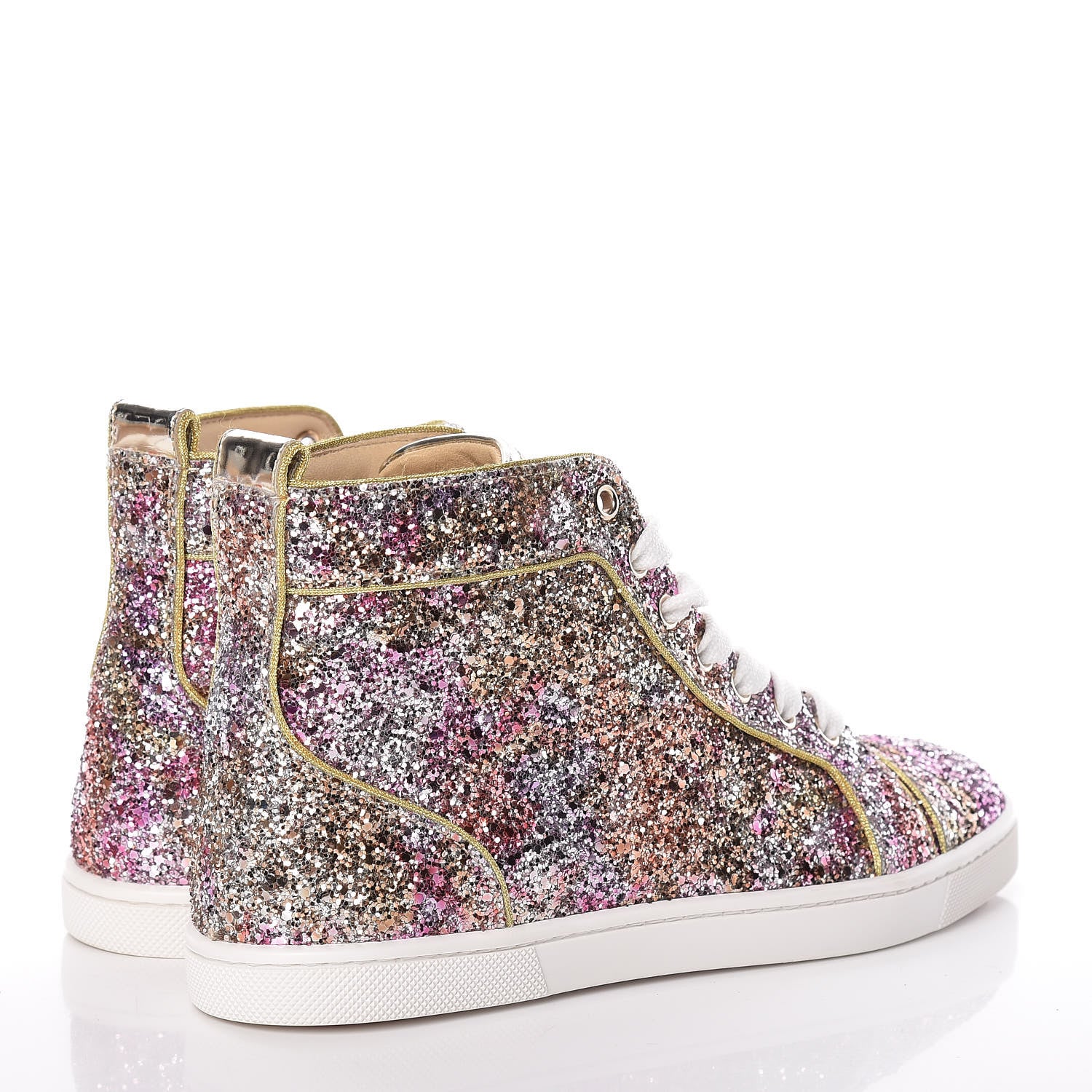 Christian Louboutin Glitter Womens Bip Bip Flat Sneakers 36.5 Rosette 4 of 11
